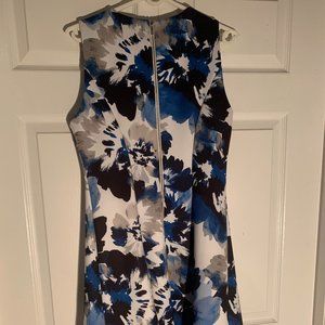 DKNY (Donna Karan) White dress with blue flowers